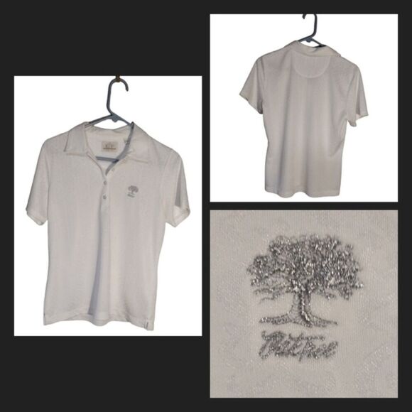 EP Pro Tour Tech Women's White Polyester Golf Polo Athletic T-Shirt Top Size M! - Picture 9 of 14